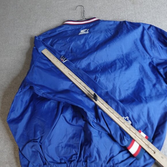 Vintage New England Patriots Jacket Large Blue Pullover Starter Pro Line - Picture 13 of 15